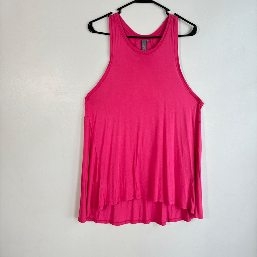 Sweaty Betty Easy Peazy Tank Top Womens Medium Pink Workout Shirt High Low